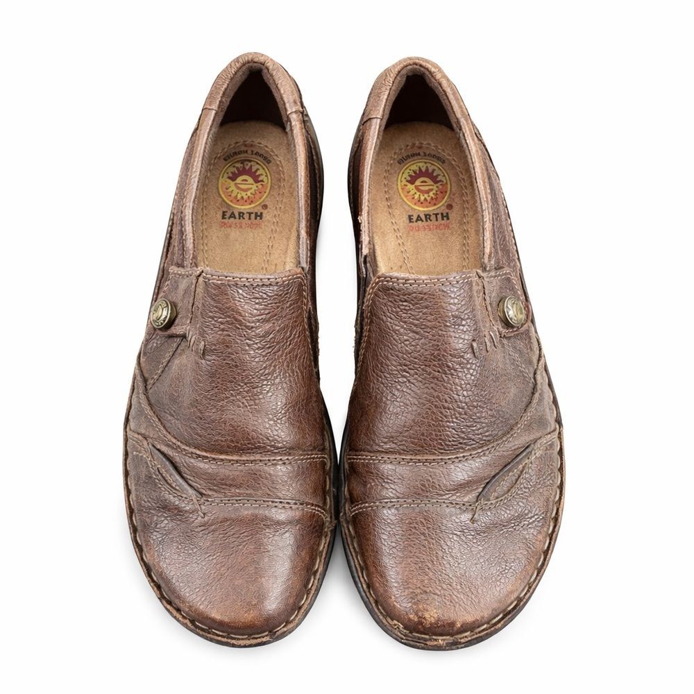 Earth Spirit Women’s 10 Brown Leather Slip-On Comfort Shoes | Casual Walking